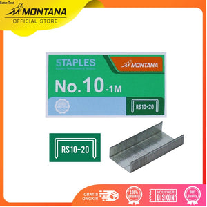 MONTANA Staples Isi Stapler No. 10 Refill Jegrekan Hekter RS10-20New/Bigbox