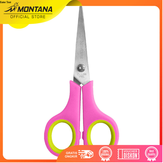 MONTANA Obral Cuci Gudang Gunting Stainless Steel Anti Karat Scissors Kuat dan Tajam SZW-550/Retail