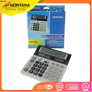 MONTANA Kalkulator 2 Power 12 Digit Electronic Calculator Big Display MT-868