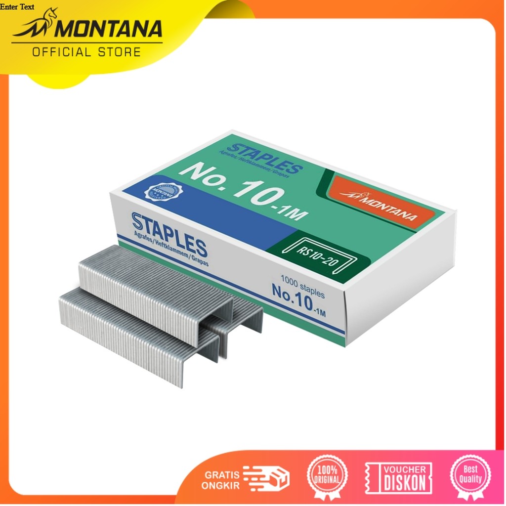 MONTANA Staples Isi Stapler No. 10 Refill Jegrekan Hekter RS10-20New/Retail