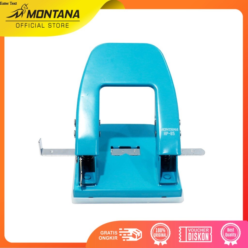 MONTANA Punch Pembolong Kertas Maksimum A4 15 x 11 cm Paper Hole Puncher With Lock HP-85