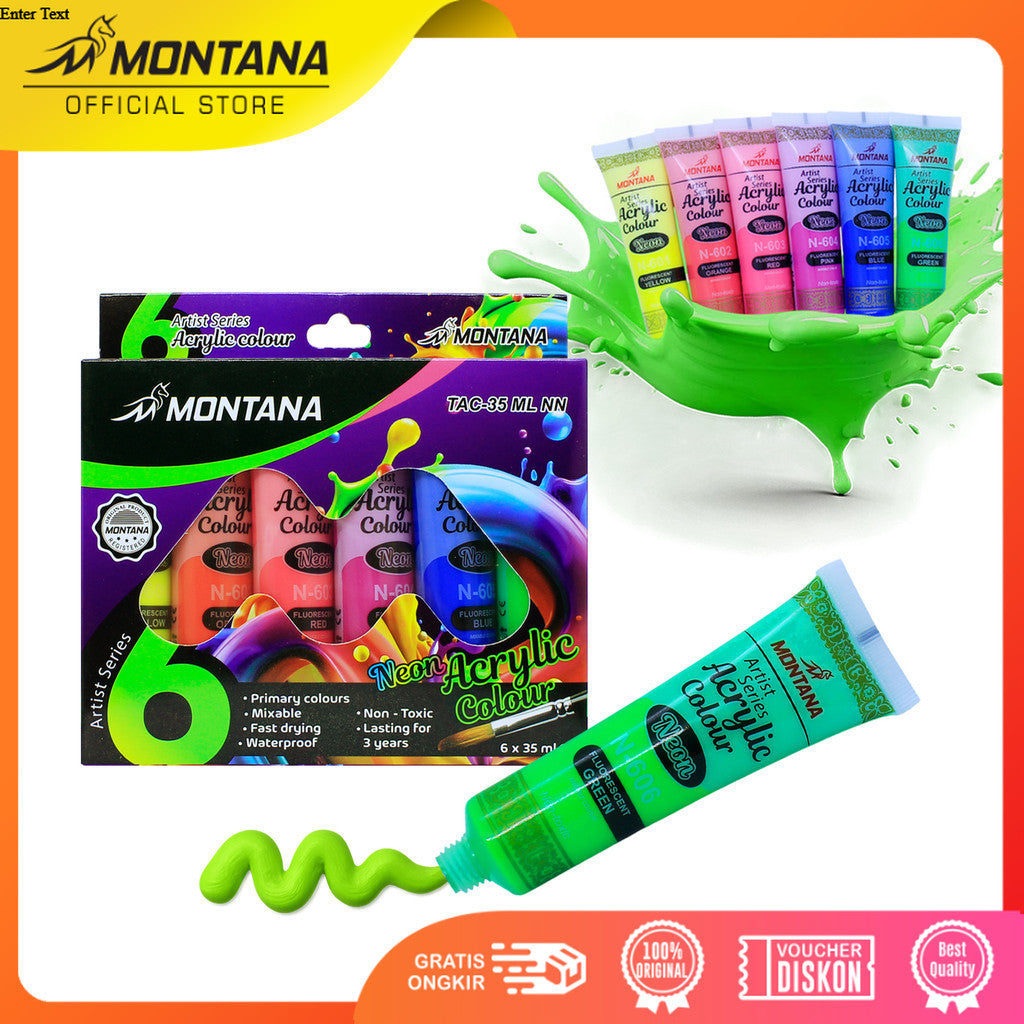 MONTANA Cat Akrilic Akrylic Color Set 6 Warna TAC-35ML Series