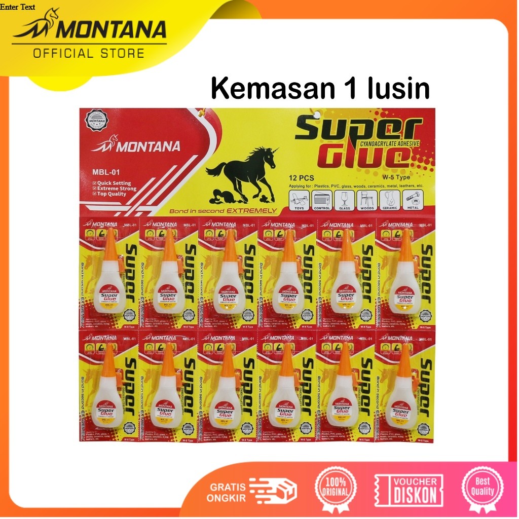 MONTANA Super Glue Lem Korea Kaca Besi Adhesive Glue Perekat Serbaguna MBL-01