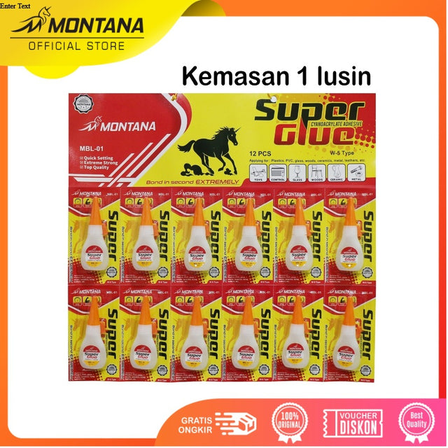 MONTANA Super Glue Lem Korea Kaca Besi Adhesive Glue Perekat Serbaguna MBL-01