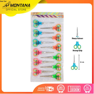 MONTANA Scissors Gunting Stainless Steel 16 Cm Multipurpose Kuat Tajam Anti Karat STW-560/Lusin