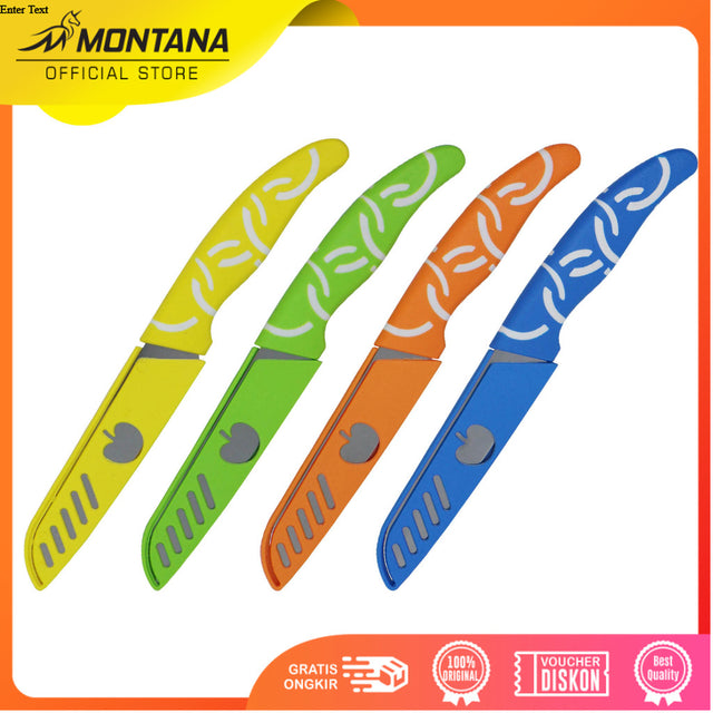 MONTANA Pisau Dapur Stainless Steel 19.3 x 2.7 cm Kitchen Knife Serbaguna MKC-Retail