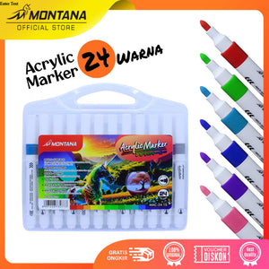 MONTANA Spidol Akrilik Acrylic Marker 24 Warna MAC-24 1S