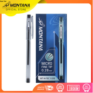 MONTANA Pulpen Gel 0.28mm Ballpoint Pen Water Resistant Alat Tulis
