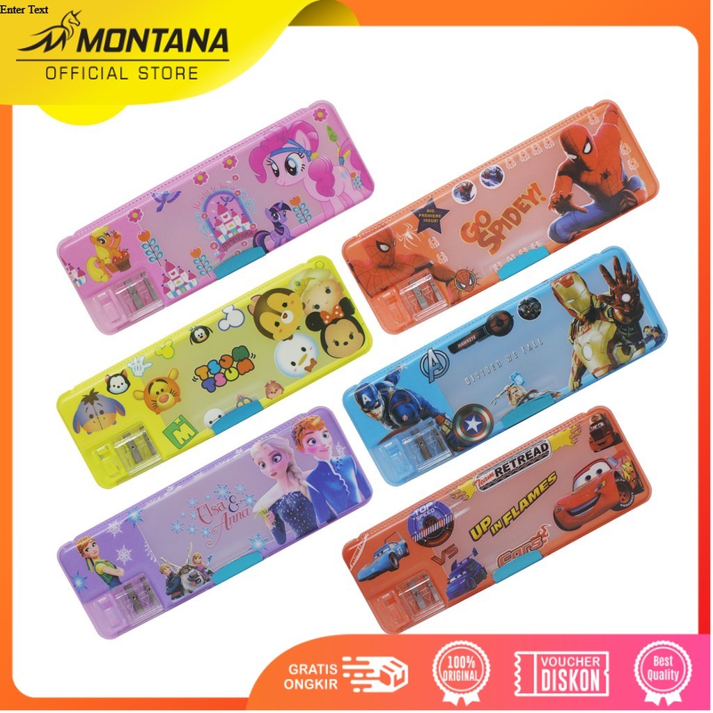 MONTANA Kotak Pensil Pencil Case Study Set Penco 8068