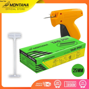 MONTANA Tag Pin Refill Polypropilene 25-35 mm 5000 Pcs Isi Ulang Tag Gun Penanda Label MTP-25
