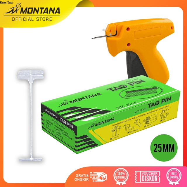MONTANA Tag Pin Refill Polypropilene 25-35 mm 5000 Pcs Isi Ulang Tag Gun Penanda Label MTP-25
