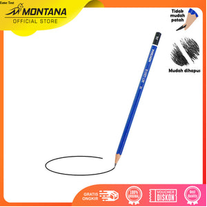 MONTANA Pensil 2B Lulus Uji Komputer 1 Gross Pencil Alat Tulis Sekolah dan Kantor MT2B01-B