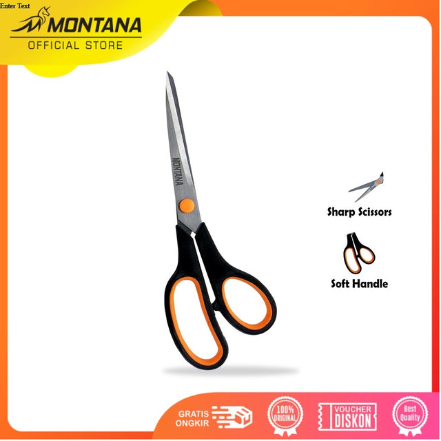 MONTANA Scissors Gunting Stainless Steel 22 Cm Multipurpose Kuat Tajam Anti Karat STL-185/Retail