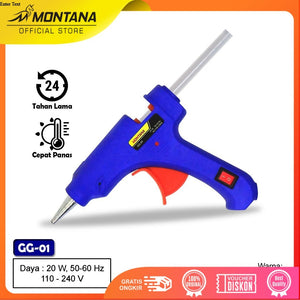 MONTANA Glue Gun Lem Tembak 20 Watt Perekat Serbaguna GG-01 Merah