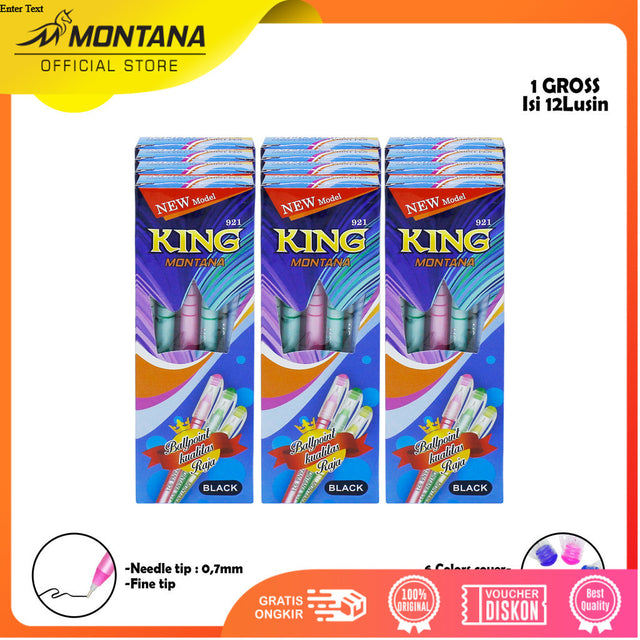 MONTANA Pulpen Pena 0.7mm Ballpoint Pen Alat Tulis 921King-Gross