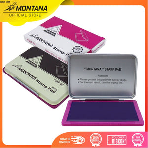 MONTANA Stamp Pad Hero Bak Bantalan Stempel Cap No. 1-2 Warna Violet Tahan Lama TSSP
