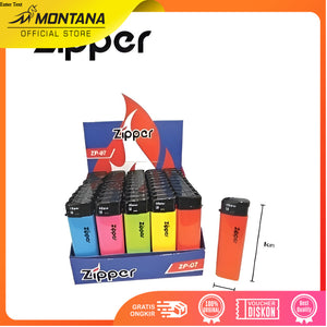 MONTANA Korek Api Gas Lighter 1 Pcs Zipper Disposable Modern Contemporary ZR-07/Retail