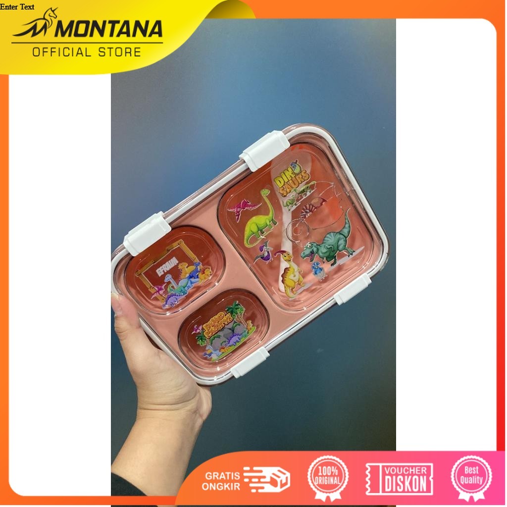 Montana Lunch Box Custom / Tempat Makan RIJECT dibagian cetakan (SUDAH TERCETAK NAMA DAN GAMBAR), KONDISI Lunch Box 100% BAGUS DIKIRIM RANDOM TIDAK BISA REQUEST