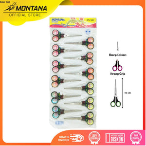 MONTANA Scissors Gunting Stainless Steel 16 Cm Multipurpose Kuat Tajam Anti Karat STL-560/Lusin