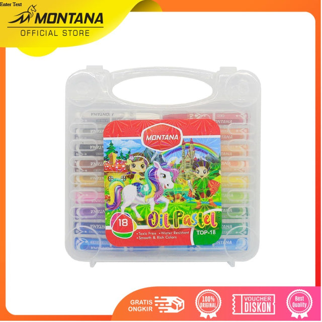MONTANA Oil Pastel Krayon Minyak 18 Warna Water Resistant Alat Mewarnai TOP-18