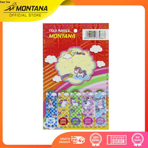 MONTANA Sticky Note Kertas Memo Tempel Hologram Stick Marker Motif Random 216H