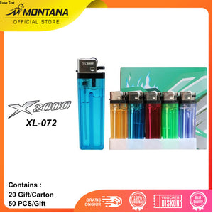 MONTANA Korek Api Gas Lighter 8x2 Cm Disposable Modern Contemporary XL-072/Retail