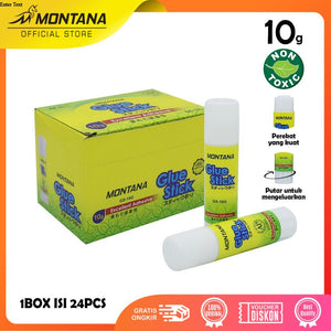 MONTANA Glue Stick Lem Batang 10g Excellent Adhesive Perekat Serbaguna GS-10 /BOX