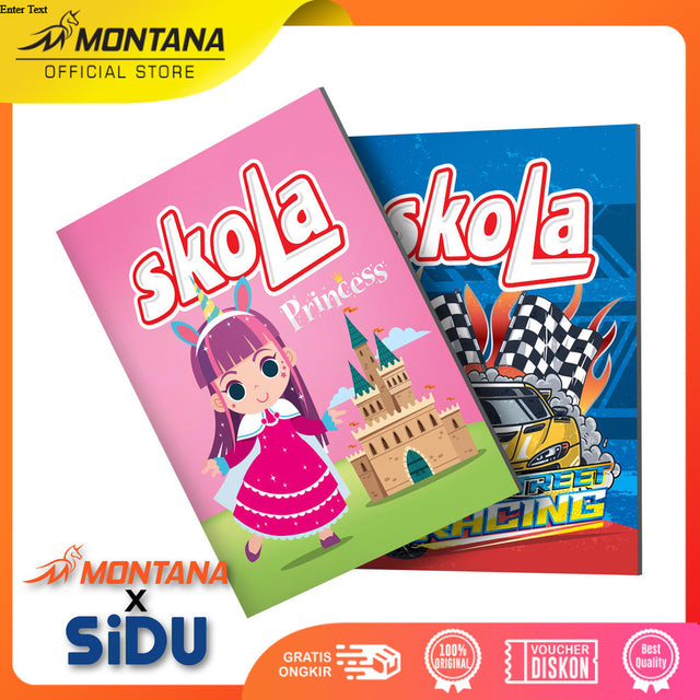 MONTANA X SiDU Buku Tulis SKOLA 38 Lembar A5 Ruled Buku Tulis Anak By Sinar Dunia Retail 1Pcs