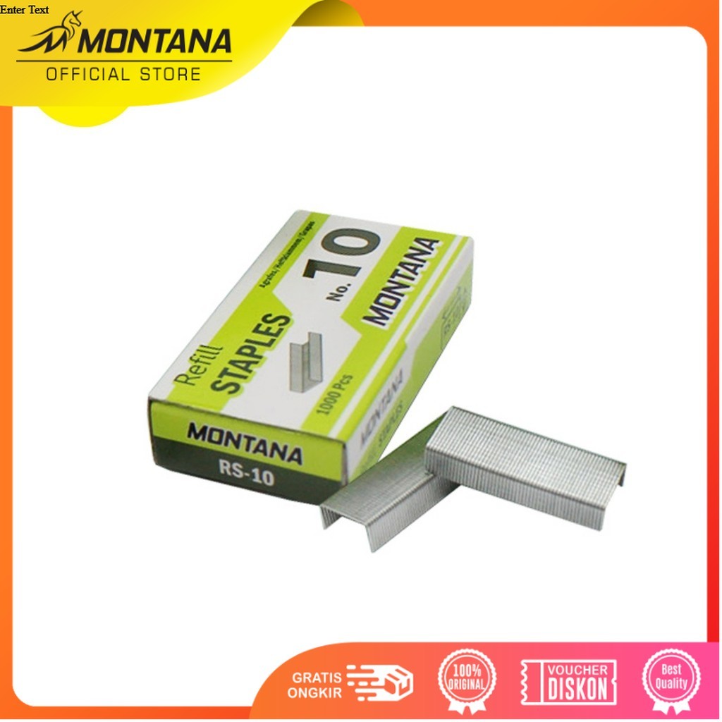 MONTANA Staples Isi Stapler No 10 4 Pcs Refill Jegrekan Hekter RS-10/Retail