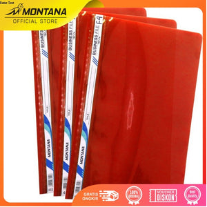 MONTANA File Bisnis Map Plastik F4 Business File Dokumen Folder TBF-F4/Retail Red