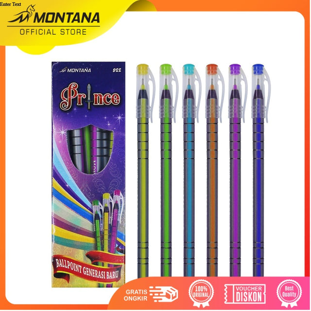 MONTANA Pulpen Pena 0.7mm Fine tip Ballpoint Alat Tulis Ulir 922-Prince/Lusin