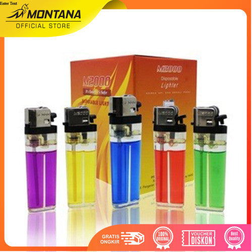 MONTANA Korek Api Gas Lighter 7 x 2 Cm 5 Pcs Disposable Modern Contemporary M-055/Retail