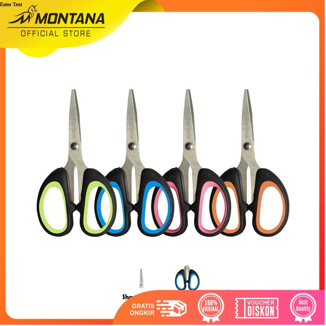 MONTANA Scissors Gunting Stainless Steel 12 Cm Multipurpose Kuat Tajam Anti Karat STL-545/Retail