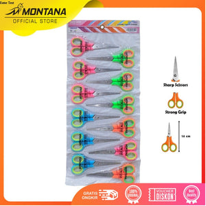 MONTANA Scissors Gunting Stainless Steel 14 Cm Strong Grip Kuat Tajam Anti Karat STW-550/Lusin