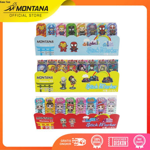 MONTANA Sticky Note Kertas Memo Tempel Stick Marker Motif Random 213