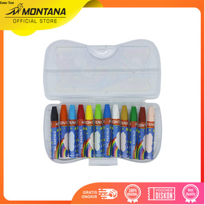 MONTANA Oil Pastel Krayon Minyak 12 Warna Waterproof Alat Mewarnai TOP-12 1 Gross
