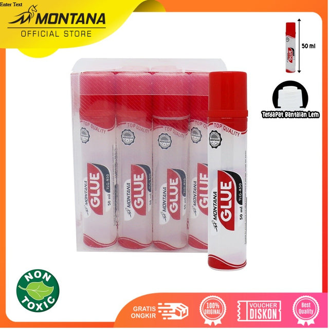 MONTANA Lem Cair 50ml 12 Pcs Liquid Glue Perekat Serbaguna TLG-R50/Box