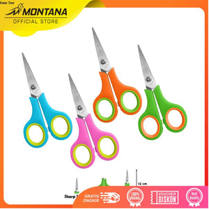 MONTANA Scissors Gunting Stainless Steel 12 Cm Multipurpose Kuat Tajam Anti Karat STW-540/Retail