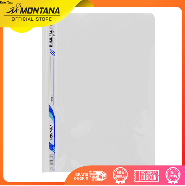 MONTANA File Bisnis Map Plastik F4 Business File Dokumen Folder TBF-F4 White