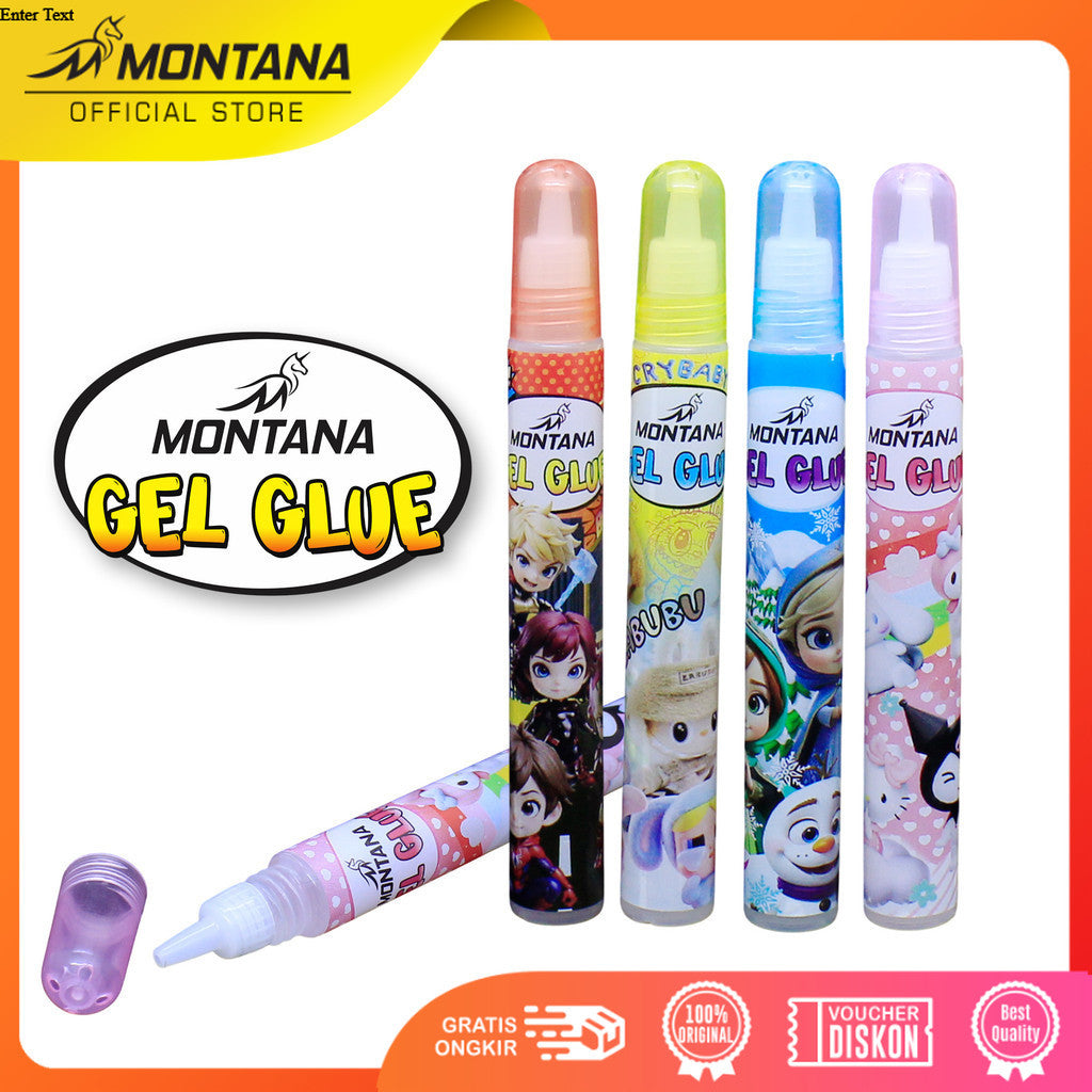 MONTANA Gel Glue 15ml Water Glue Karakter Lem Kertas Fancy Renteng 12Pcs copy