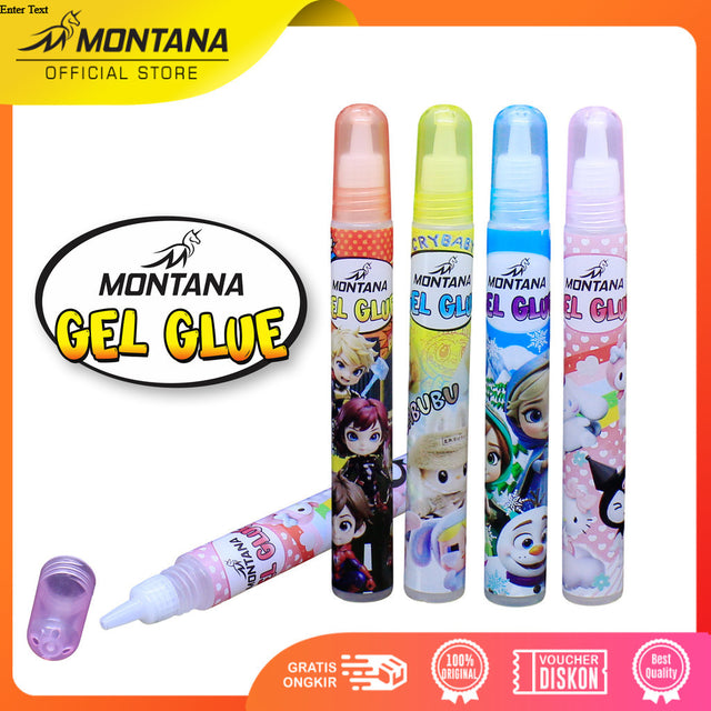 MONTANA Gel Glue 15ml Water Glue Karakter Lem Kertas Fancy Renteng 12Pcs copy