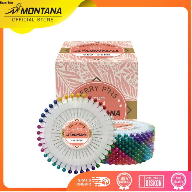 MONTANA Jarum Pentul Anti Karat 40 Pcs Straight Pin Serbaguna TBP-36PR/Lusin
