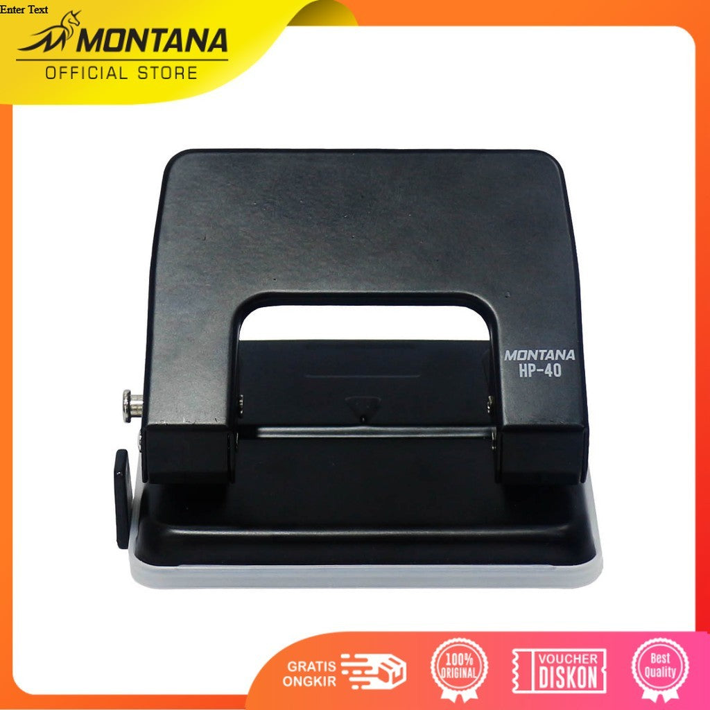 MONTANA Punch Pembolong Kertas Maksimum A4 10.5 x 8.5 cm Paper Hole Puncher With Lock HP-40