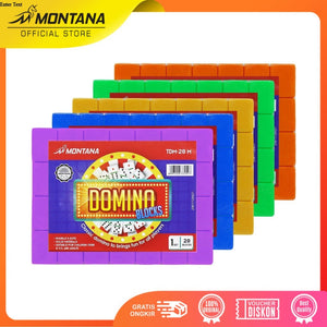 MONTANA Batu Domino Gaplek Game Kartu 1 Set Domino Stone Double 6 Dots TDM-28/Pack