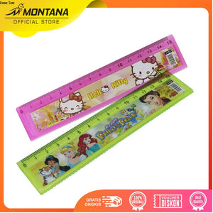 MONTANA Penggaris Akrilik 15-20 Cm Acrylic Ruler Fancy Motif Karakter