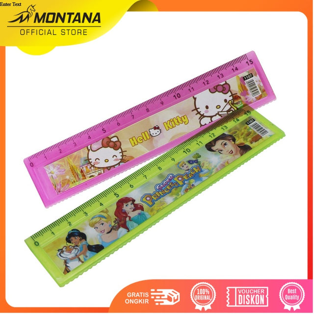 MONTANA Penggaris Akrilik 15-20 Cm Acrylic Ruler Fancy Motif Karakter