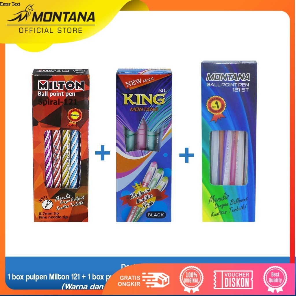 MONTANA Bundling Pulpen Pena Lilin 0.7mm 3 Lusin Ballpoint Direct Fill 121 + 921 KING + 121 ST