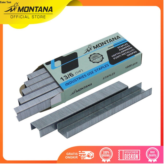 MONTANA Staples Isi Stapler Tembak 45821 Refill Gun Tacker RS-13/6-Retail