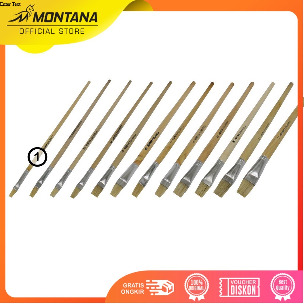 MONTANA Brush Kuas Cat Air Lukis 31.8 cm Watercolor Brush Acrylic Nylon BRW-1/Retail