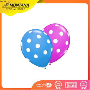 MONTANA Balon Latex Polkadot 5 Pcs Balloons Warna-Warni MLMS/Retail